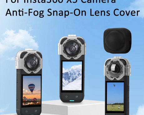 For Insta360 X5 Camera Anti-Fog Snap-On Protective Lens Cover Lens Guards
