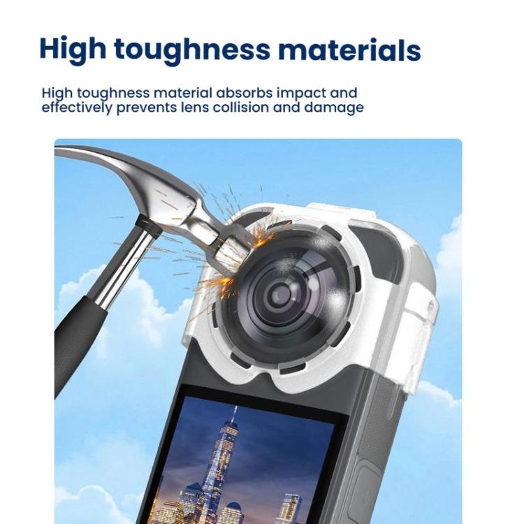 For Insta360 X5 Camera Anti-Fog Snap-On Protective Lens Cover Lens Guards