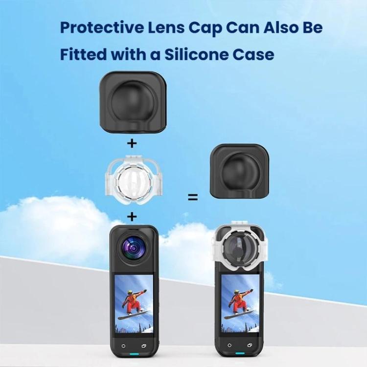 For Insta360 X5 Camera Anti-Fog Snap-On Protective Lens Cover Lens Guards