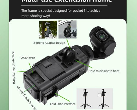 For DJI Osmo Pocket 3 Flymile Multi-Purpose Adapter Frame Expandable Mount