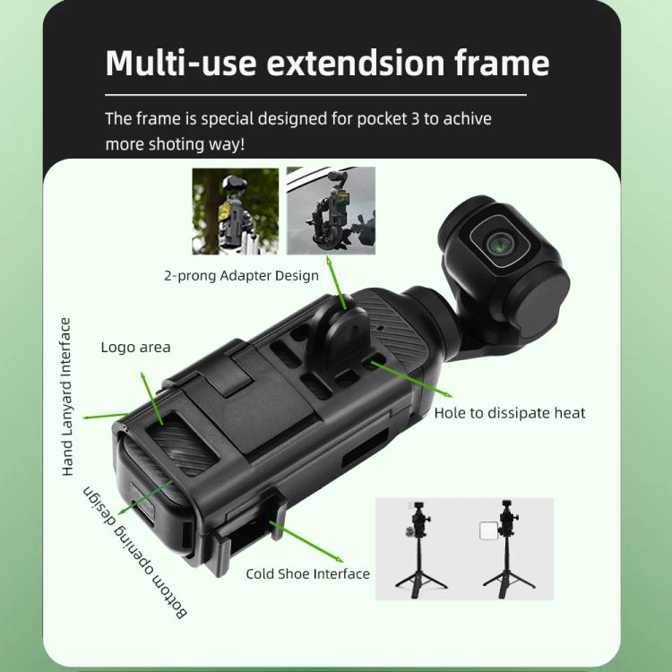 For DJI Osmo Pocket 3 Flymile Multi-Purpose Adapter Frame Expandable Mount