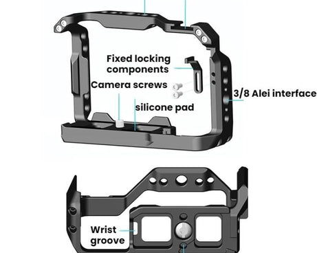 For Sony ZV-E10 II 2nd Generation Camera Cage DSLR Photography Live Streaming Protective Frame Stabilizer Kit