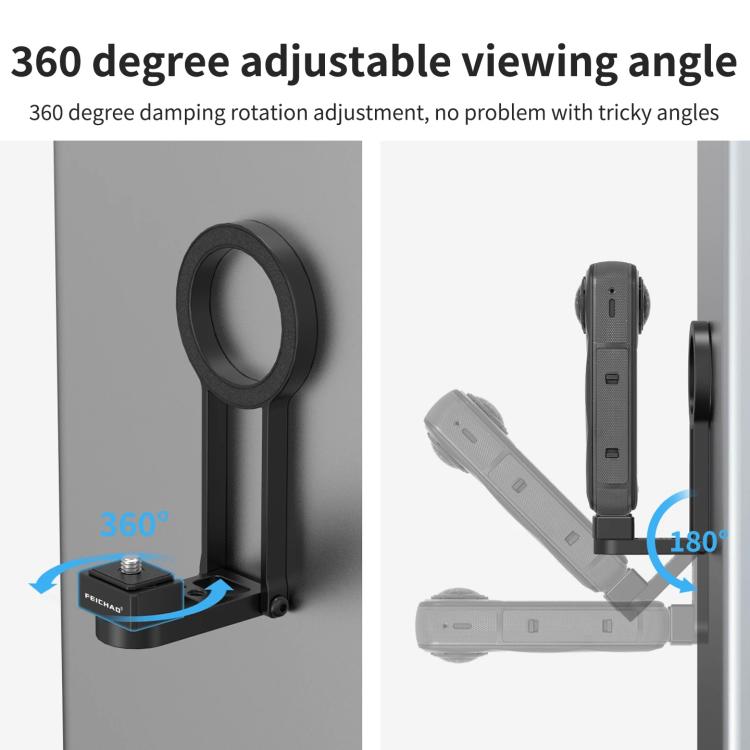 Multifunctional Magnetic Quick Release Base Bracket Expansion, For Insta360 Go 3 / 3S, For Go Pro HERO13 Black, For DJI Action 5 Pro / 4 / 3 / 2, For 1/4 Screw Hole