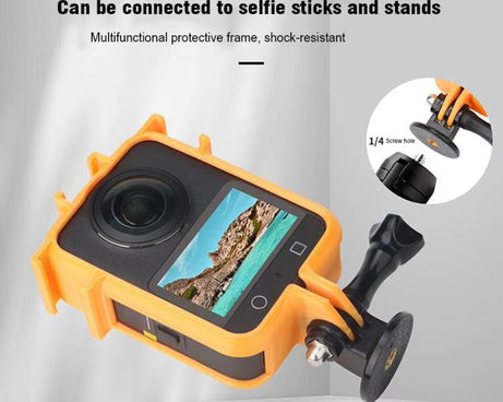 For DJI Osmo 360 Camera CQT Expansion Frame Anti-Scratch & Shockproof Protector, Ordinary Black, Ordinary Orange, Cold Shoe Black, Cold Shoe Orange