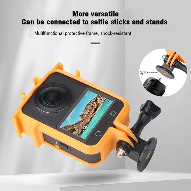 For DJI Osmo 360 Camera CQT Expansion Frame Anti-Scratch & Shockproof Protector, Ordinary Black, Ordinary Orange, Cold Shoe Black, Cold Shoe Orange