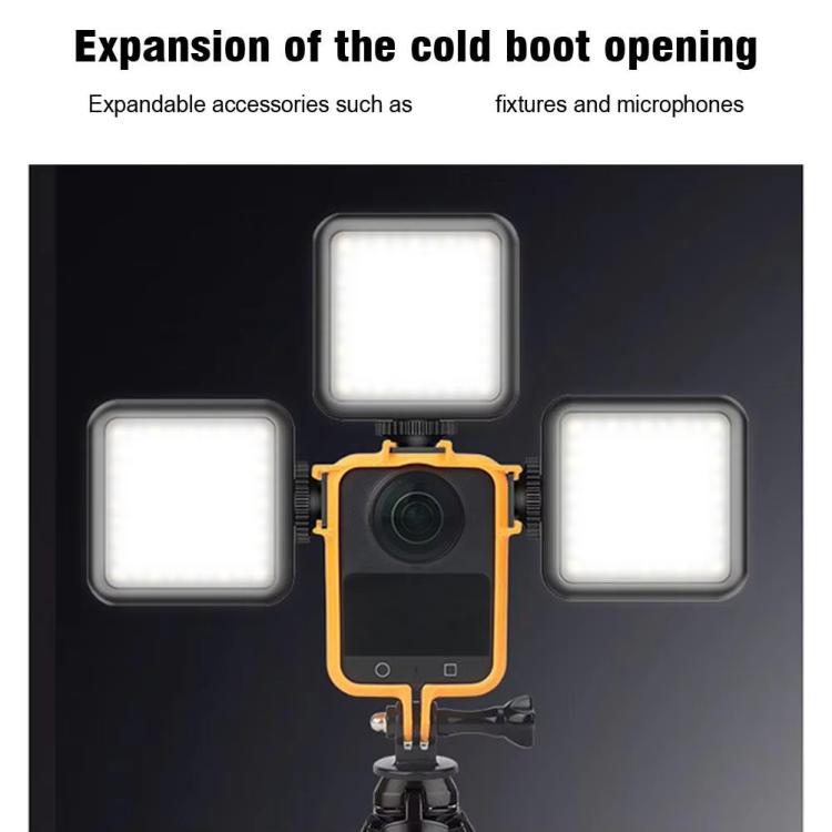 For DJI Osmo 360 Camera CQT Expansion Frame Anti-Scratch & Shockproof Protector, Ordinary Black, Ordinary Orange, Cold Shoe Black, Cold Shoe Orange