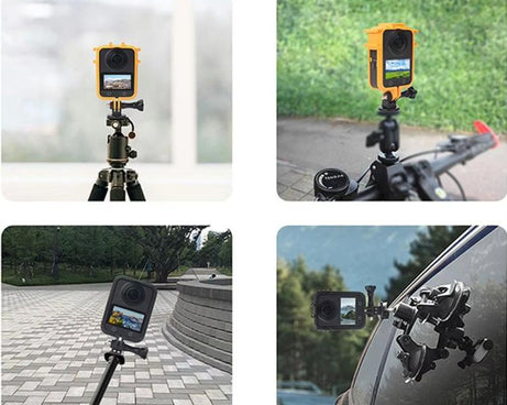 For DJI Osmo 360 Camera CQT Expansion Frame Anti-Scratch & Shockproof Protector, Ordinary Black, Ordinary Orange, Cold Shoe Black, Cold Shoe Orange
