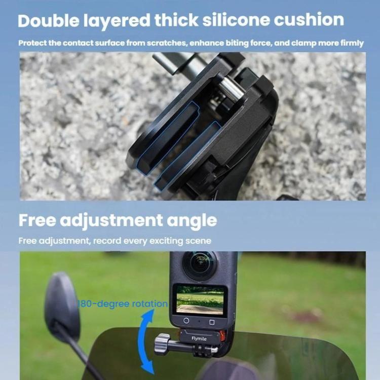 Sports Camera Motorcycle Windshield Mounting Clamp