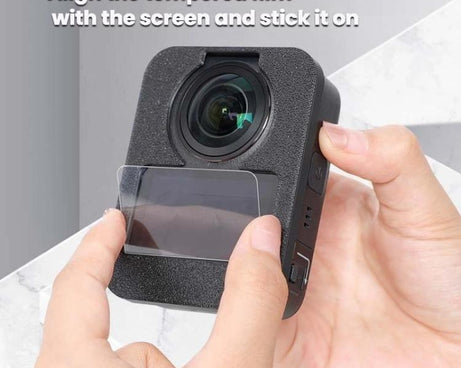 For DJI Osmo 360 Camera Screen Protector Installation Kit Alignment Tool + Tempered Glass Film Set