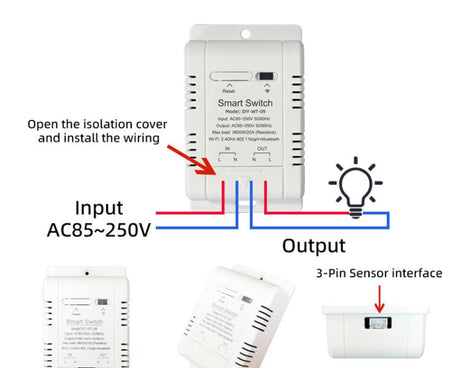 DIY-WT-09 20A Temperature Switch Smart Thermostat, Compatible With Google / Alexa / Yandex Alice / IFTTT