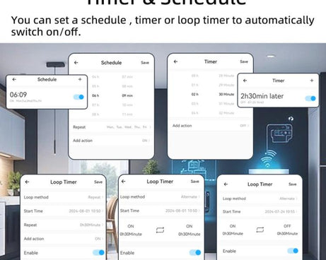 DIY-WT-09 20A Temperature Switch Smart Thermostat, Compatible With Google / Alexa / Yandex Alice / IFTTT