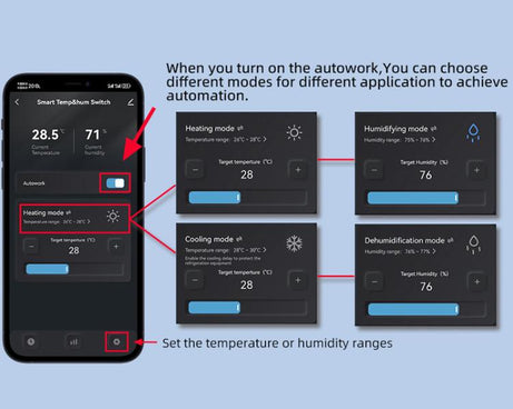 Graffiti WIFI Temperature Dry Contact Switch Module APP Remote Control Switch, Supports Google / Alexa Voice