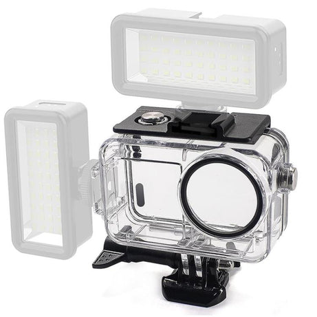 For DJI Action 5 Pro/4/3 Waterproof Diving Case with Buoyancy Float Stick Kit Includes Anti-Fog Inserts, Mounting Base