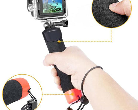 For DJI Action 5 Pro/4/3 Waterproof Diving Case with Buoyancy Float Stick Kit Includes Anti-Fog Inserts, Mounting Base