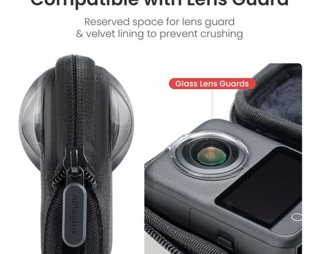 For DJI Osmo 360 Camera aMagisn Hard Shell Case Open-Access Charging Design