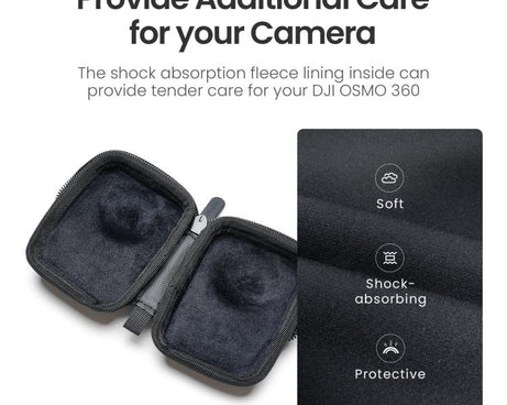 For DJI Osmo 360 Camera aMagisn Hard Shell Case Open-Access Charging Design