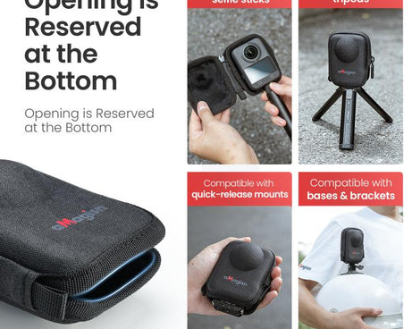 For DJI Osmo 360 Camera aMagisn Hard Shell Case Open-Access Charging Design