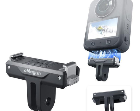 For DJI Osmo 360/Action 5 Pro/4/3 aMagisn Magnetic Quick-Release Adapter Plastic Snap-On Base