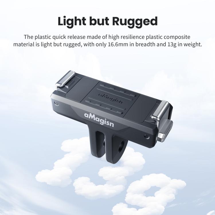 For DJI Osmo 360/Action 5 Pro/4/3 aMagisn Magnetic Quick-Release Adapter Plastic Snap-On Base