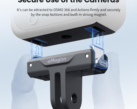 For DJI Osmo 360/Action 5 Pro/4/3 aMagisn Magnetic Quick-Release Adapter Plastic Snap-On Base