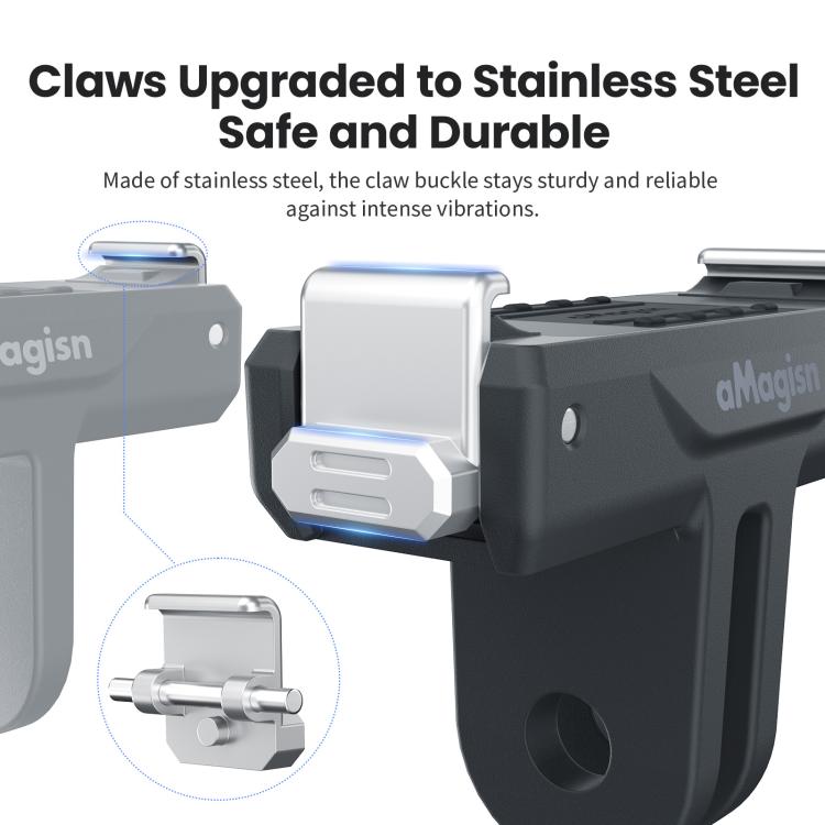 For DJI Osmo 360/Action 5 Pro/4/3 aMagisn Magnetic Quick-Release Adapter Plastic Snap-On Base