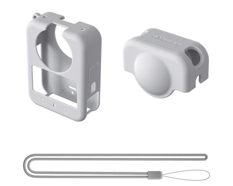 For DJI Osmo 360 Camera aMagisn Silicone Body Cover Set with Lens Cap & Neck Lanyard