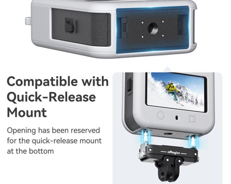 For DJI Osmo 360 Camera aMagisn Silicone Body Cover Set with Lens Cap & Neck Lanyard