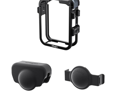 For DJI Osmo 360 AMagisn Quick-Release Metal Cage With Dual/Single Lens Caps Camera Mount Rig