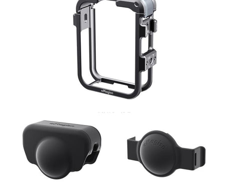 For DJI Osmo 360 AMagisn Quick-Release Metal Cage With Dual/Single Lens Caps Camera Mount Rig
