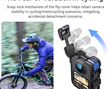 For DJI Osmo 360 AMagisn Quick-Release Metal Cage With Dual/Single Lens Caps Camera Mount Rig