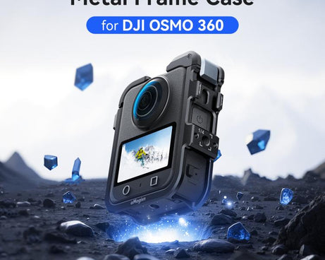 For DJI Osmo 360 AMagisn Quick-Release Metal Cage With Dual/Single Lens Caps Camera Mount Rig