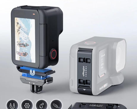 For Insta360 Ace Pro 2 aMagisn Water-resistant Vertical Shooting Battery Side Cover Compatible with Quick-Release Adapters
