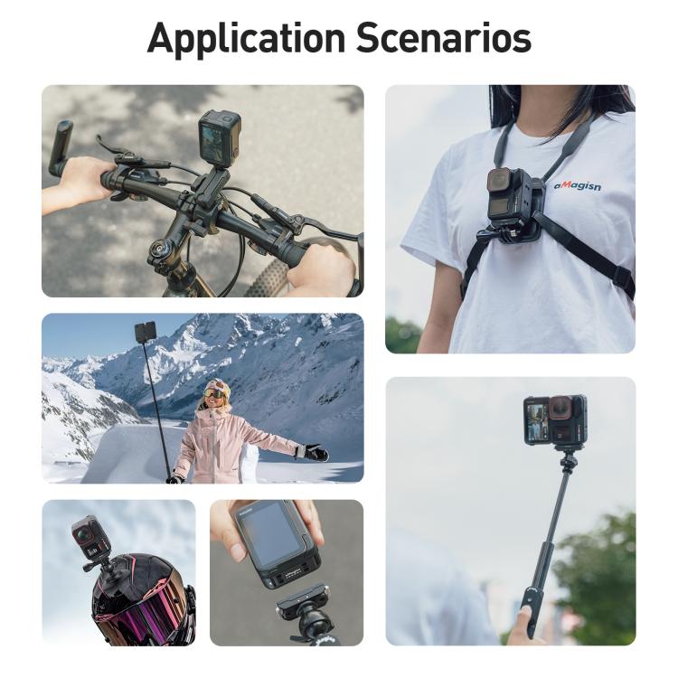 For Insta360 Ace Pro 2 aMagisn Water-resistant Vertical Shooting Battery Side Cover Compatible with Quick-Release Adapters