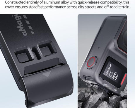 For Insta360 Ace Pro 2 aMagisn Water-resistant Vertical Shooting Battery Side Cover Compatible with Quick-Release Adapters