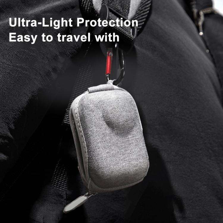 For Insta360 GO Ultra Carrying Case Shockproof EVA Portable Travel Storage Bag With Carabiner Clip