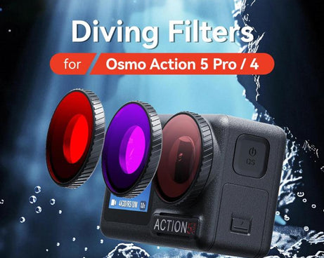 For DJI Osmo Action 5 Pro / Action 4 aMagisn Anti-Fog Dive Filter Lens Seamlessly Adapted To Waterproof Cases