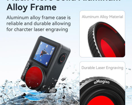 For DJI Osmo Action 5 Pro / Action 4 aMagisn Anti-Fog Dive Filter Lens Seamlessly Adapted To Waterproof Cases