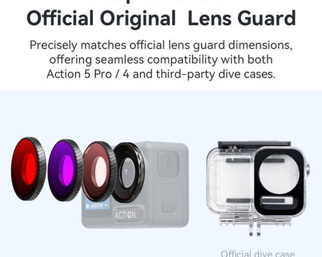 For DJI Osmo Action 5 Pro / Action 4 aMagisn Anti-Fog Dive Filter Lens Seamlessly Adapted To Waterproof Cases