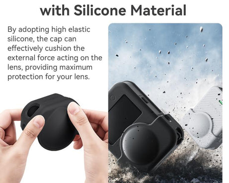 For DJI Osmo 360 aMagisn Silicone Lens Cap Anti-scratch Lens Protective Case