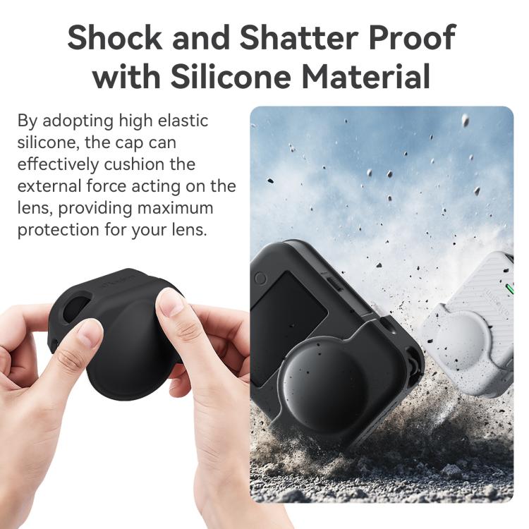 For DJI Osmo 360 aMagisn Silicone Lens Cap Anti-scratch Lens Protective Case