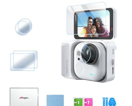 For Insta360 GO Ultra aMagisn Tempered Glass Screen Protector Camera Lens Film, 1 Set, 2 Sets