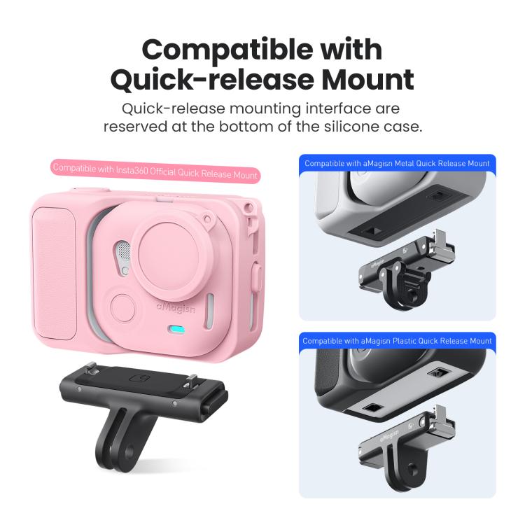 For Insta360 Go Ultra aMagisn Silicone Protective Case Kit All-round Protection Shell