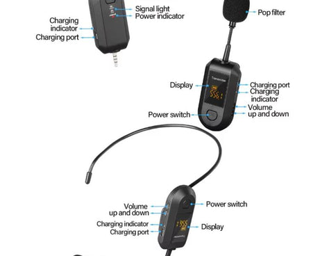 Wireless 2.4G Microphone Amplifier Portable Microphone