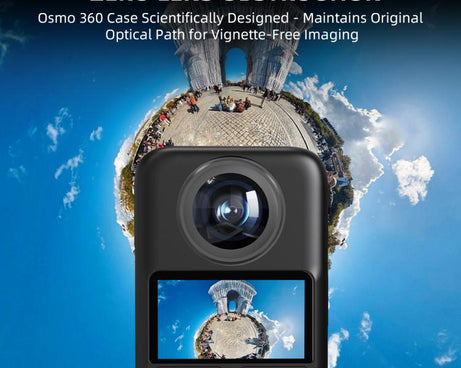 For DJI Osmo 360 Silicone Case Anti-Scratch Shock-Absorbing Dustproof Cover, Black, With Lens Cap