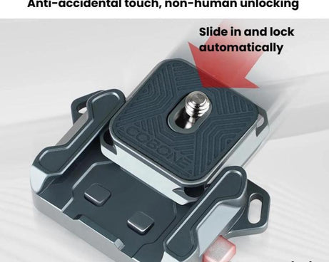 COBONE XQC-1 Camera Shoulder Strap Quick-Mount Clip Base Universal DSLR Tripod Head Adapter Base