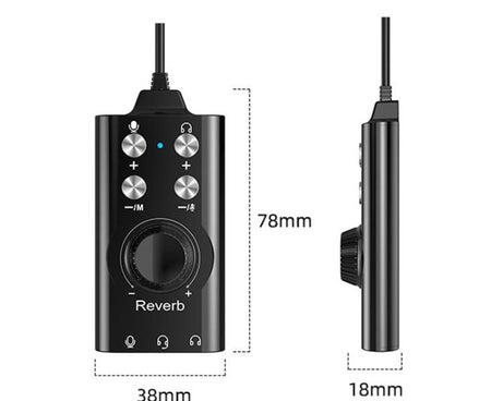USB / Type-C To 3.5mm 7.1 Surround Sound Computer Voice Changer External Sound Card For Mobile Computer Streaming