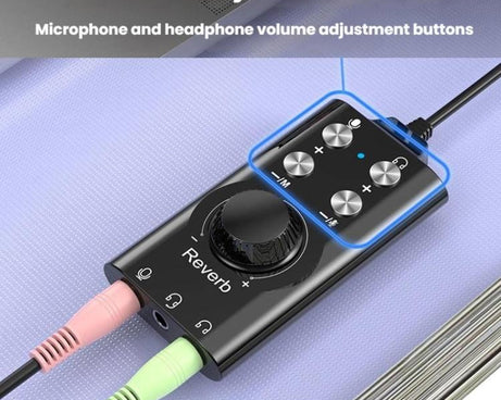 USB / Type-C To 3.5mm 7.1 Surround Sound Computer Voice Changer External Sound Card For Mobile Computer Streaming