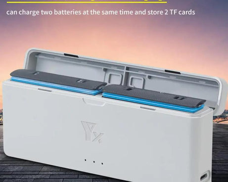 For Insta360 X4 YX 2-Slot Intelligent Charger Battery Charging Hub Storage Case