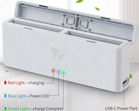 For Insta360 X4 YX 2-Slot Intelligent Charger Battery Charging Hub Storage Case