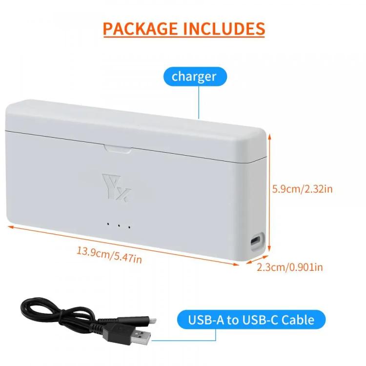 For Insta360 X4 YX 2-Slot Intelligent Charger Battery Charging Hub Storage Case